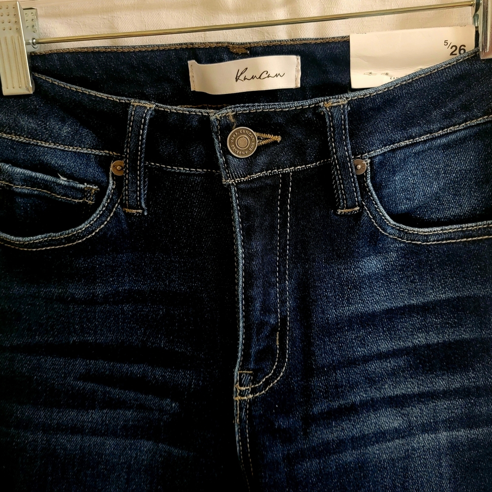 KanCan Women's Dark Blue High Rise Jeans